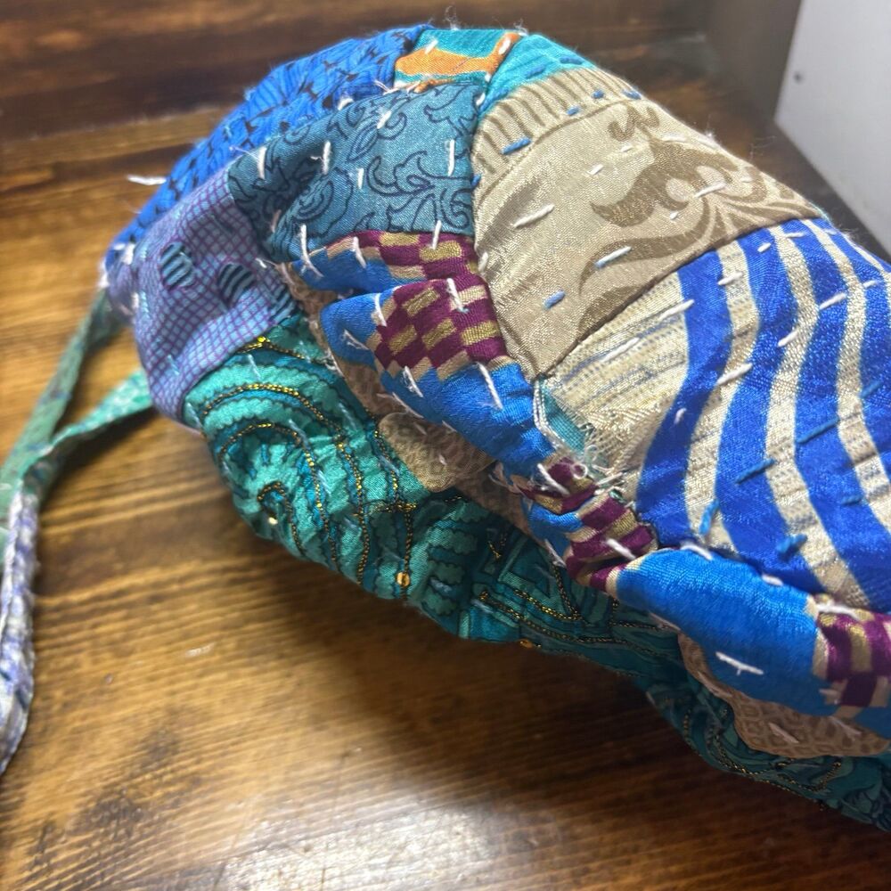 World Market Blue Patchwork Purse - image 4